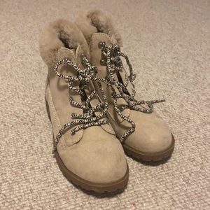 Tan kids boots